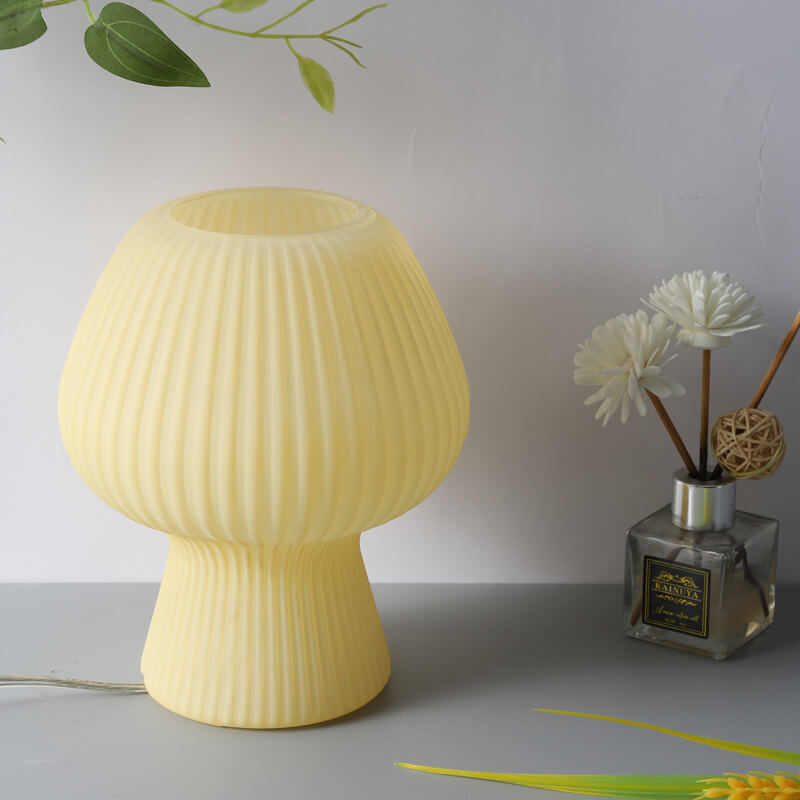 Striped Mushroom Glass Table Lamp - Table Lamp - DINIBLO 