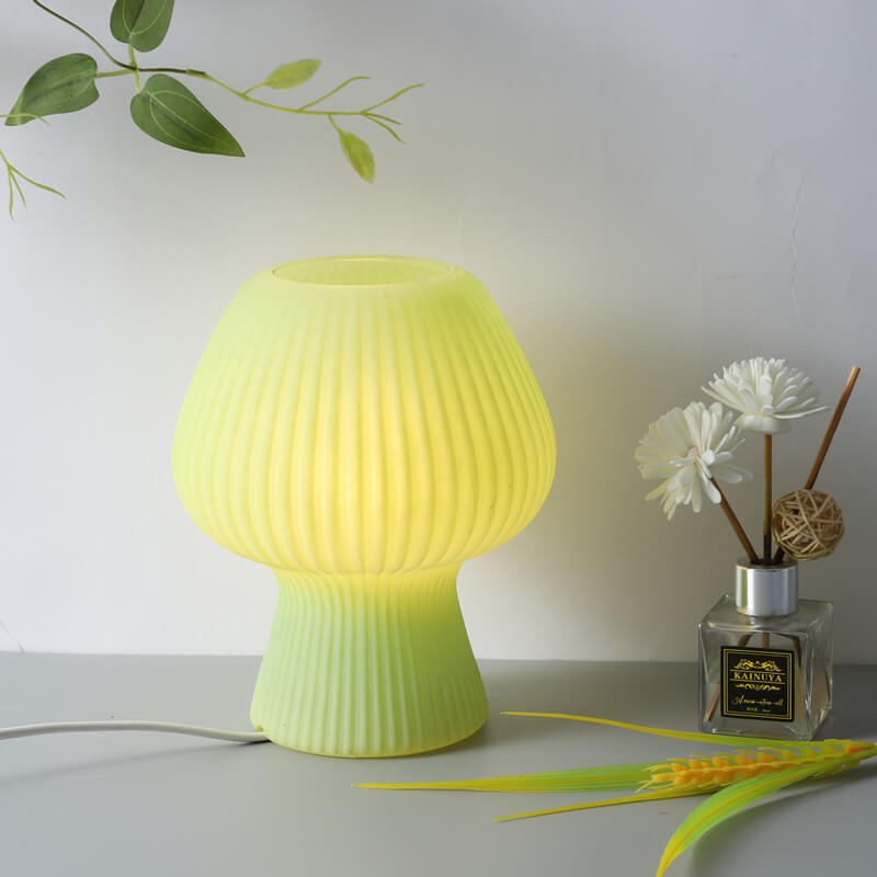 Striped Mushroom Glass Table Lamp - Table Lamp - DINIBLO 