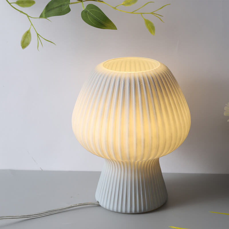 Striped Mushroom Glass Table Lamp - Table Lamp - DINIBLO 