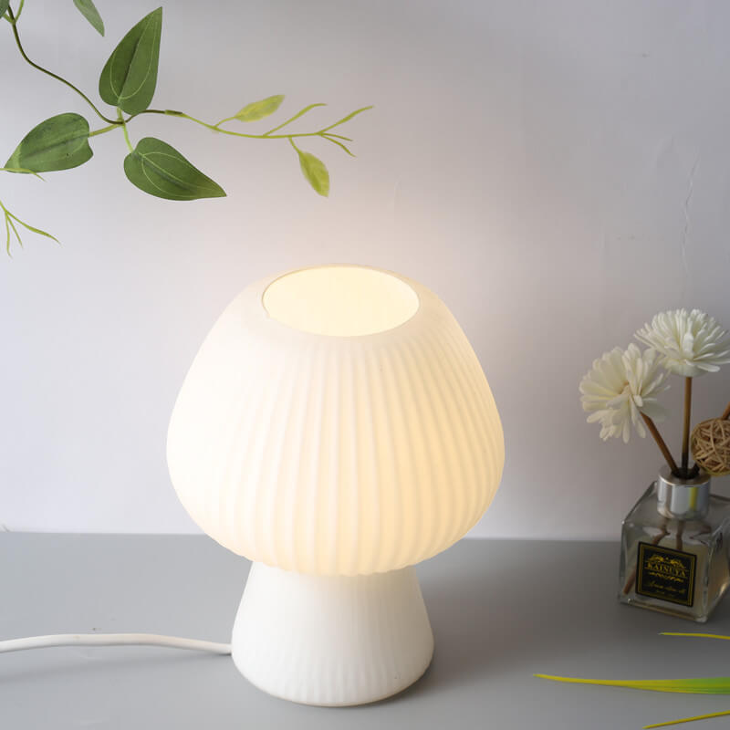 Striped Mushroom Glass Table Lamp - Table Lamp - DINIBLO 