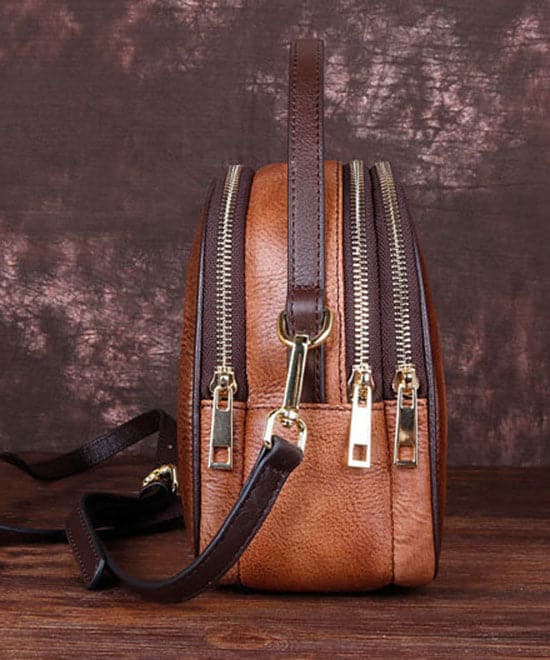 Stylish Brown Print Paitings Calf Leather Backpack Bag - Backpack Bag - DINIBLO 