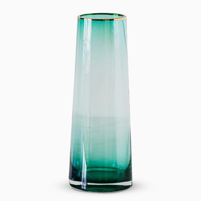 Cylinder Glass Hydroponic Cone Vases Blue Black Vases - Home Decor > Home Accessories > Vases - DINIBLO 