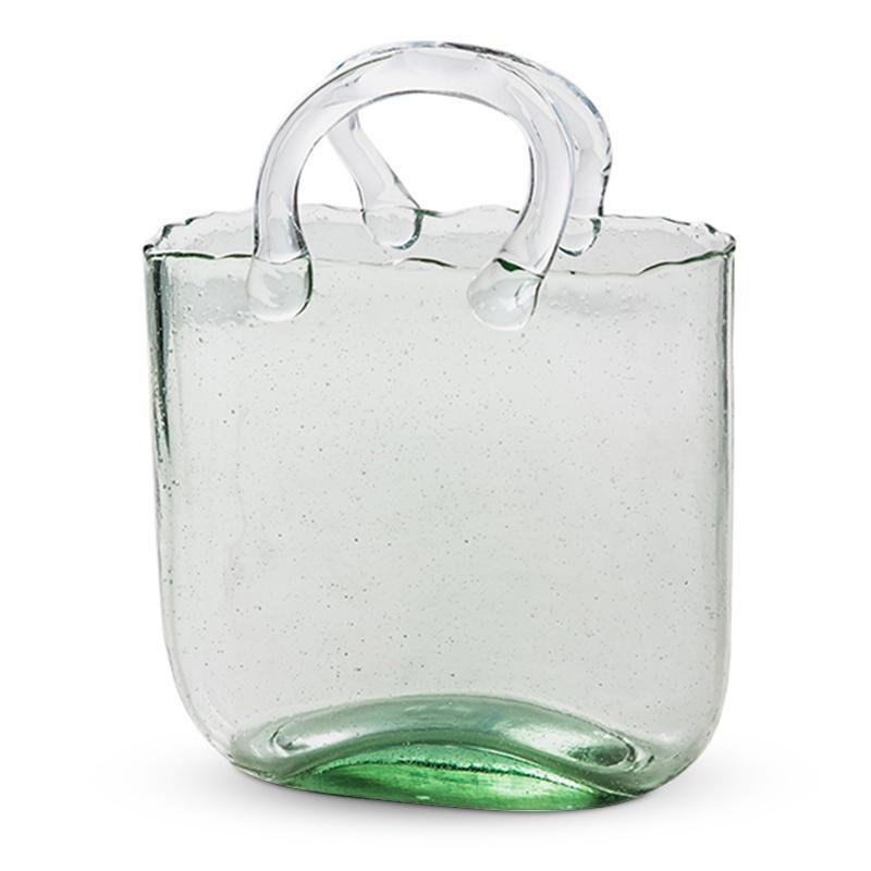 Basket Shaped Green Glass Vases Rose Flower Vases - Home Decor > Home Accessories > Vases - DINIBLO 