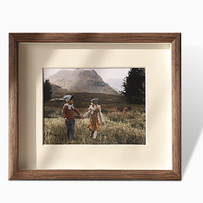 8'' Rectangular Wood Glass Picture Frames with Desktop Wall Hanging Decoration - Home Decor > Home Accessories > Picture Frames - DINIBLO 