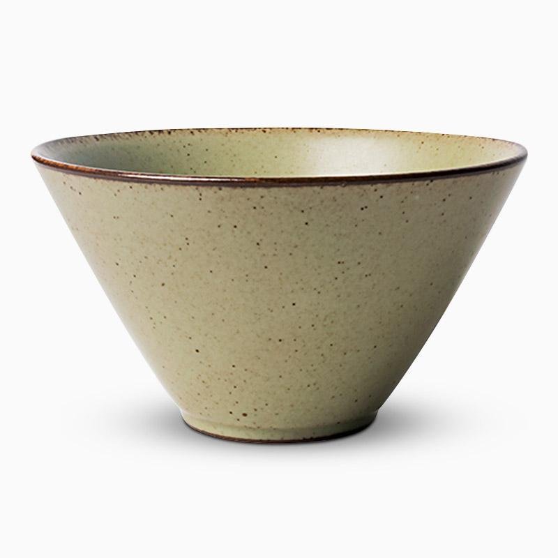 Light Green Stoneware Fruit Bowl With Tiny Base - Home Decor > Storage Containers > Cups & Bowls & Spoons - DINIBLO 