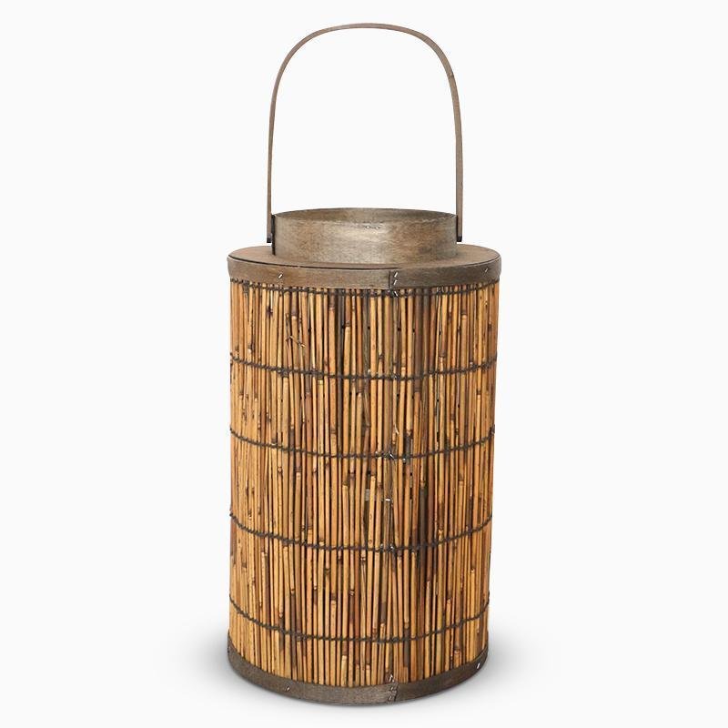 Cylinder Cone Cuboid Shaped Wicker Woven Lanterns with Single Handle - Home Decor > Candle holders & Lanterns > Lanterns - DINIBLO 