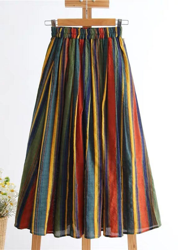 Unique Rainbow elastic waist Striped Skirt Spring - Skirts - DINIBLO 