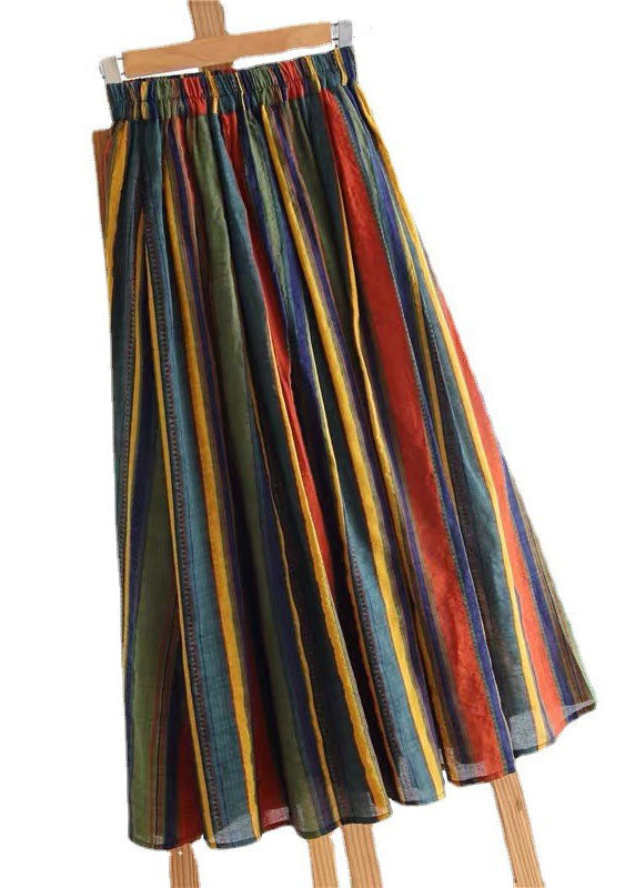 Unique Rainbow elastic waist Striped Skirt Spring - Skirts - DINIBLO 