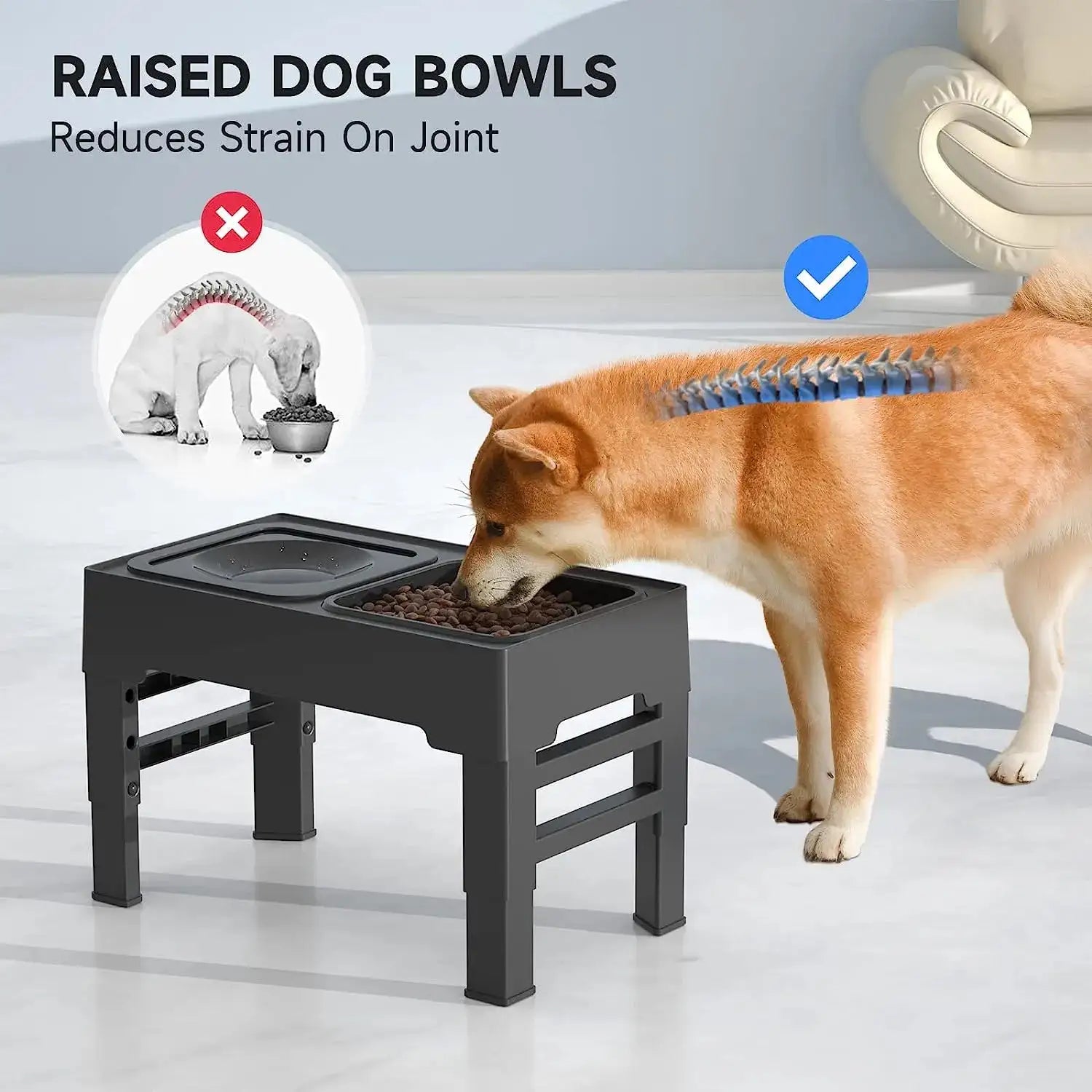 Adjustable Food and Water Bowl - Adjustable Food and Water Bowl - DINIBLO 