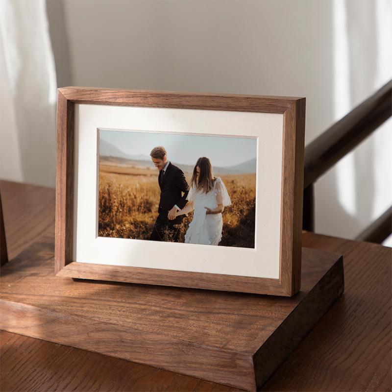 4''x 6'' Rectangular Wood Nut Brown Picture Frames - Home Decor > Home Accessories > Picture Frames - DINIBLO 