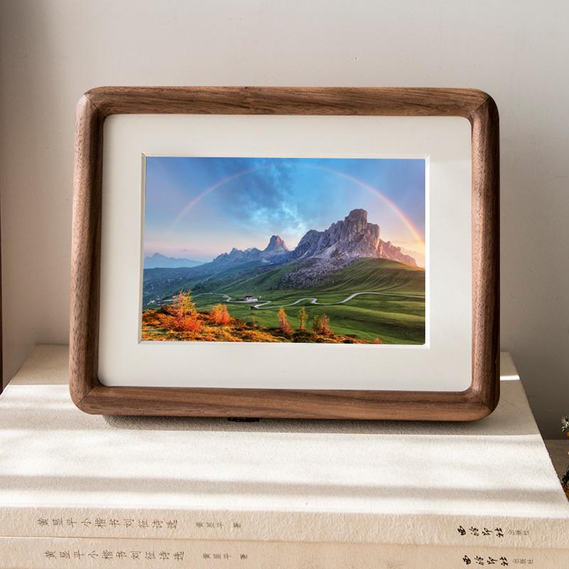 4'' x 6'' Rectangular Wood Nut Brown Burlywood Picture Frames - Home Decor > Home Accessories > Picture Frames - DINIBLO 