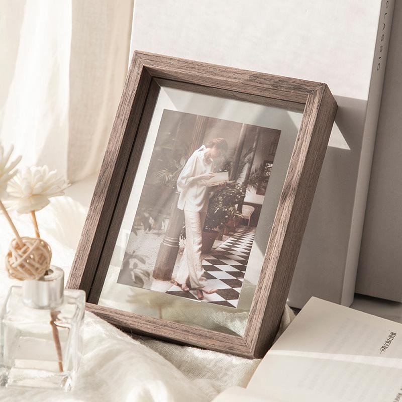 4'' x 6'' Rectangular Wooden Picture Frames with Desktop Wall Hanging Decoration - Home Decor > Home Accessories > Picture Frames - DINIBLO 