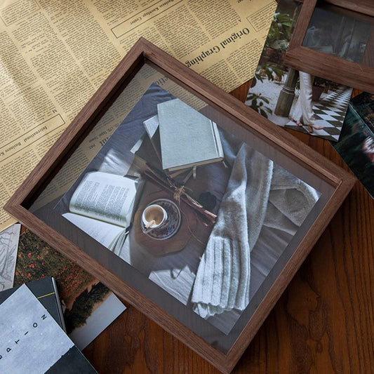 4'' x 6'' Rectangular Nut Brown Picture Frames with Desktop Wall Hanging Decoration - Home Decor > Home Accessories > Picture Frames - DINIBLO 