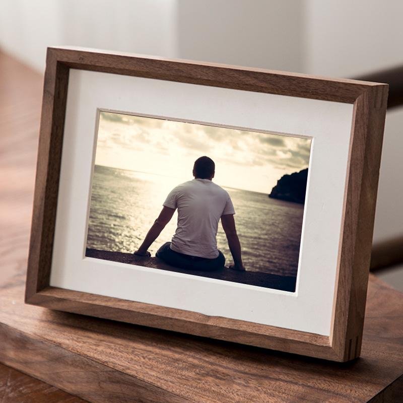 4''x 6'' Rectangular Wood Nut Brown Picture Frames - Home Decor > Home Accessories > Picture Frames - DINIBLO 