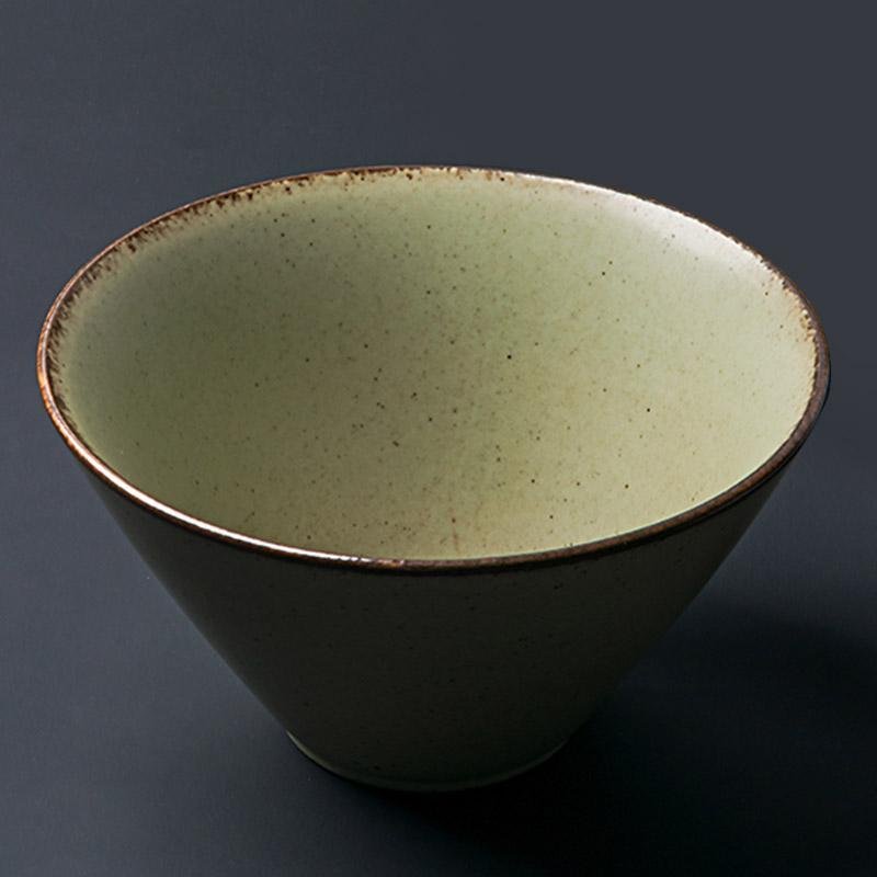 Light Green Stoneware Fruit Bowl With Tiny Base - Home Decor > Storage Containers > Cups & Bowls & Spoons - DINIBLO 