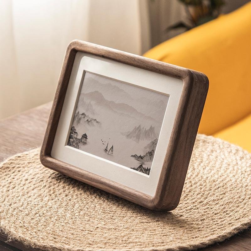 4'' x 6'' Rectangular Wood Nut Brown Burlywood Picture Frames - Home Decor > Home Accessories > Picture Frames - DINIBLO 