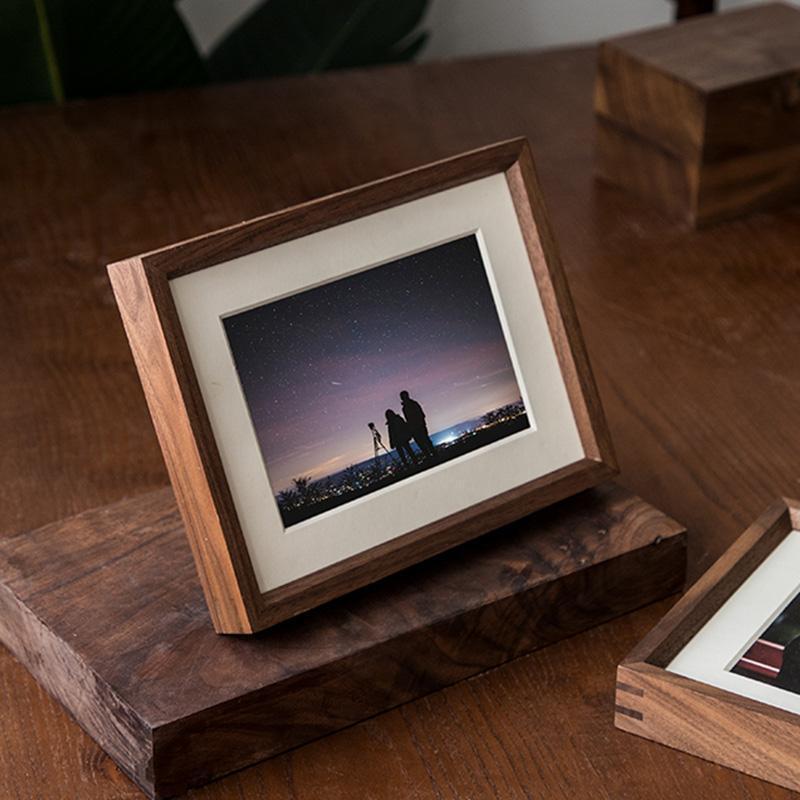 4''x 6'' Rectangular Wood Nut Brown Picture Frames - Home Decor > Home Accessories > Picture Frames - DINIBLO 