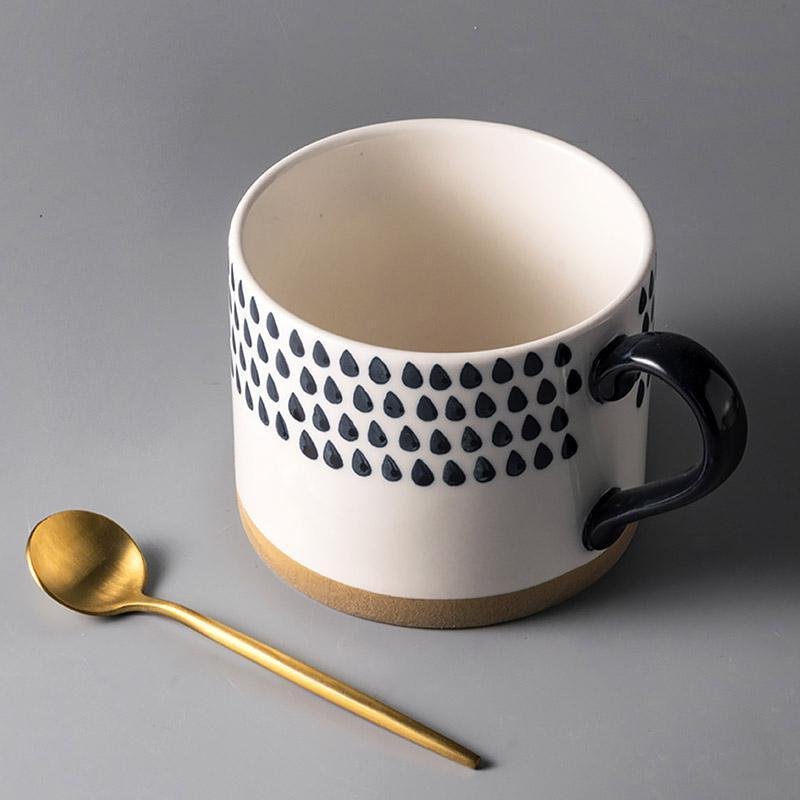 Cup And Lid Stoneware Teacup Coffee Cup Set - Kitchen > Drinkware > Mugs & Teacups - DINIBLO 