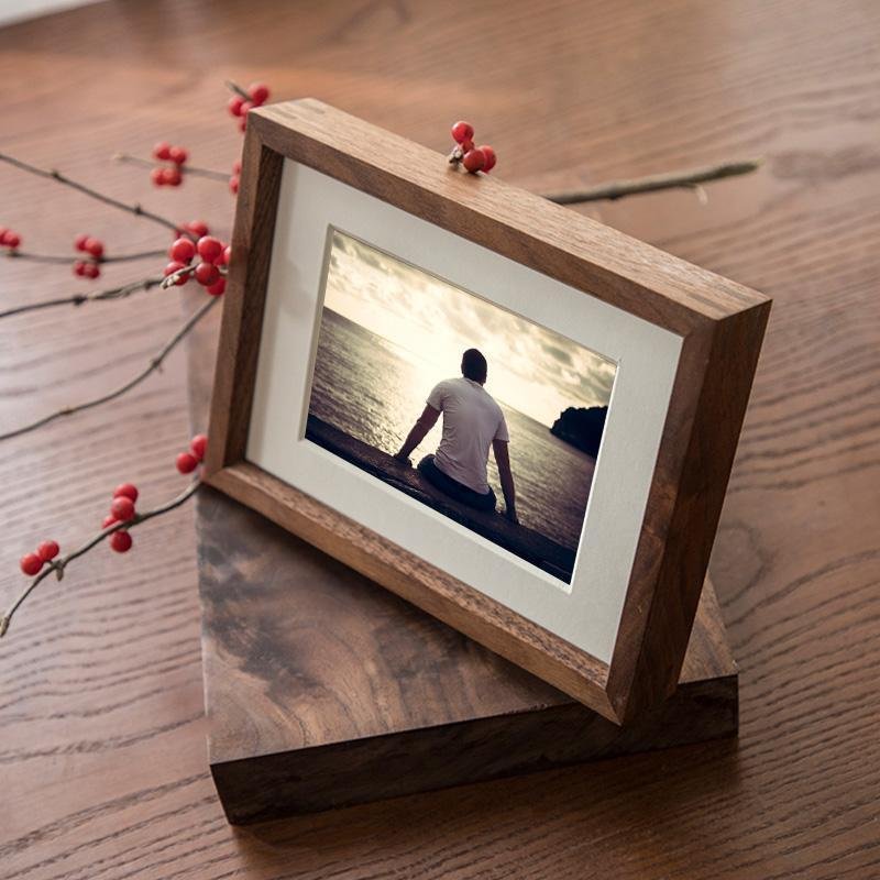 4''x 6'' Rectangular Wood Nut Brown Picture Frames - Home Decor > Home Accessories > Picture Frames - DINIBLO 