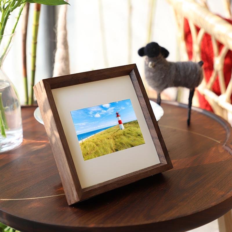 6'' x  8'' Rectangular Nut Brown Wood Picture Frames - Home Decor > Home Accessories > Picture Frames - DINIBLO 