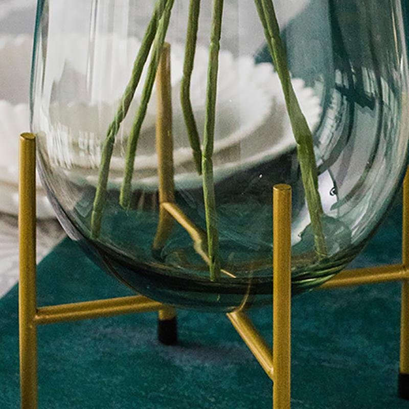 Clear Cylinder Green Floor Flower Vase Decorative Large Glass Vase - Home Decor > Home Accessories > Vases - DINIBLO 