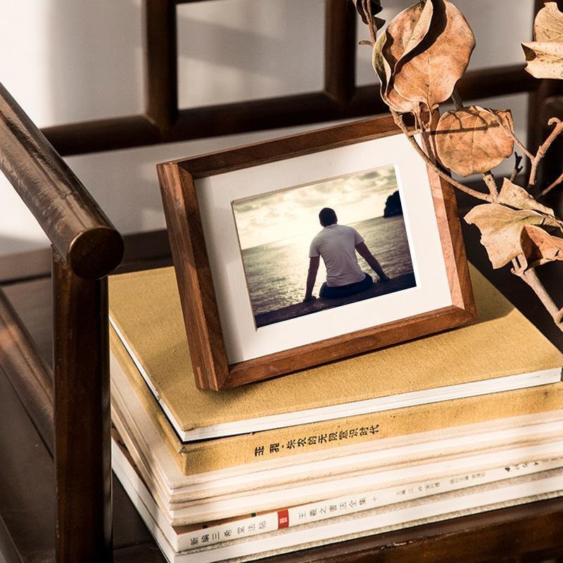 4''x 6'' Rectangular Wood Nut Brown Picture Frames - Home Decor > Home Accessories > Picture Frames - DINIBLO 