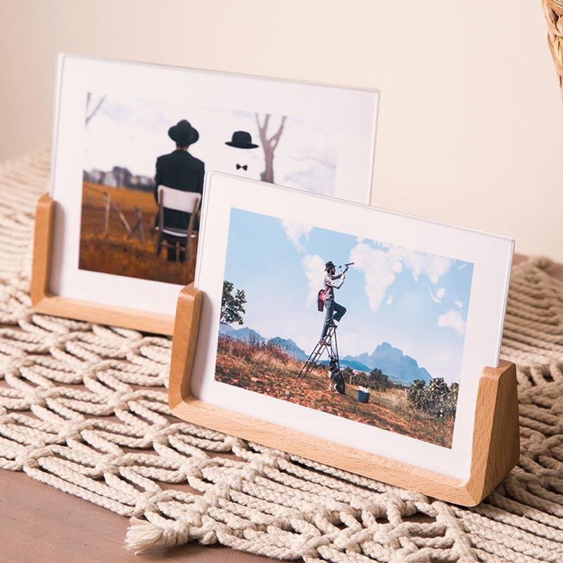 4''x 6'' Rectangular Wood Base Picture Frames - Home Decor > Home Accessories > Picture Frames - DINIBLO 