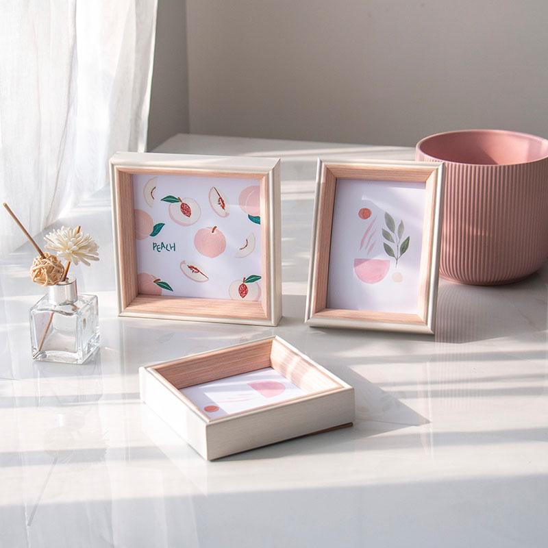 6'' Square Resin Picture Frames with Desktop Wall Hanging Decoration - Home Decor > Home Accessories > Picture Frames - DINIBLO 