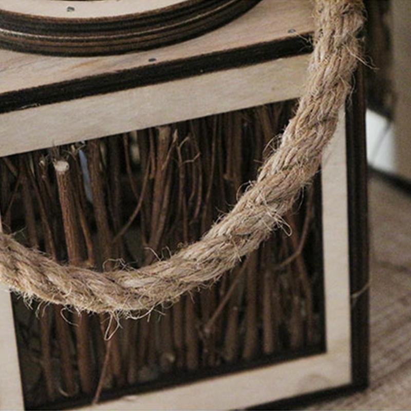 Farmhouse Vintage Elm Tree Branch Woven Lanterns with Handle - Home Decor > Candle holders & Lanterns > Lanterns - DINIBLO 