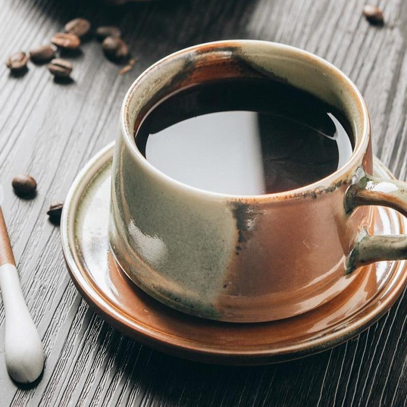 Rustic Stoneware Teacup With Swivel Handle - Home Decor > Storage Containers > Cups & Bowls & Spoons - DINIBLO 