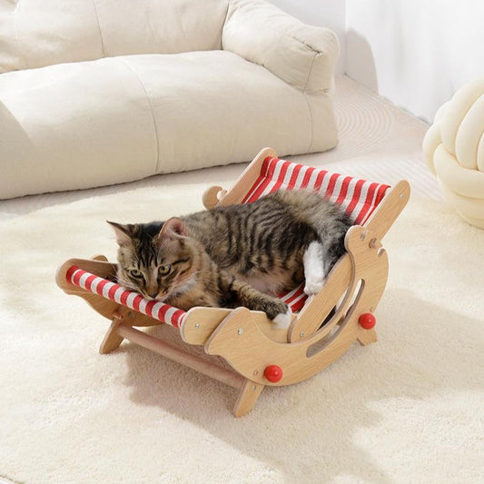 Cat Recliner Chair Solid Wood Multiple Adjustment Levels -  - DINIBLO 