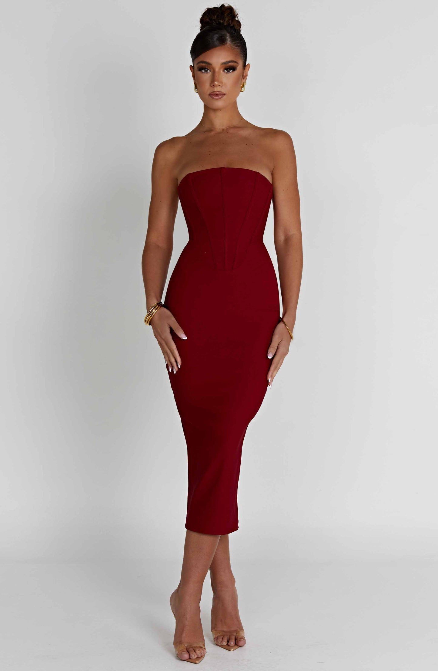 Amore Midi Dress - Red - Dress - DINIBLO 