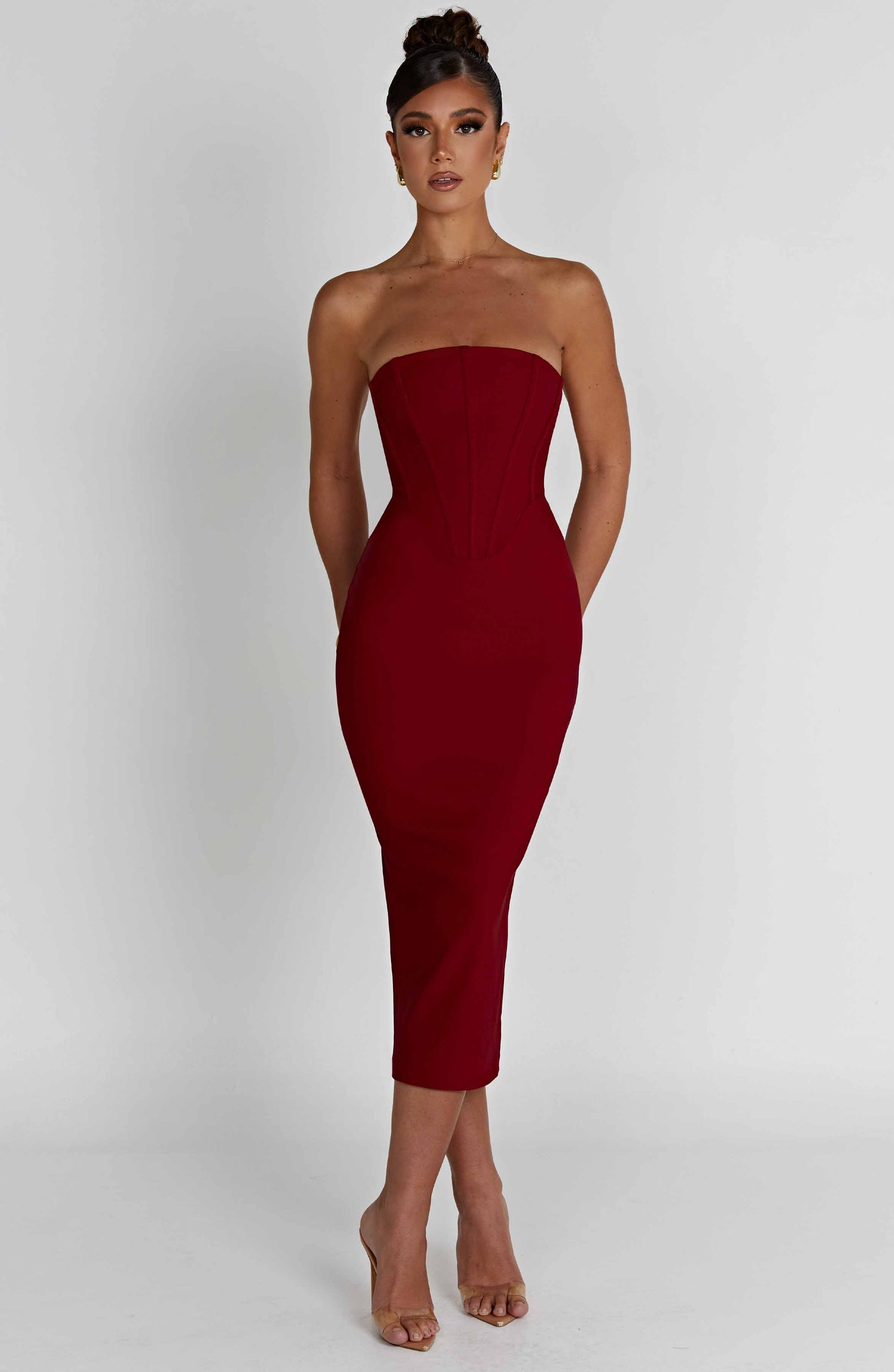 Amore Midi Dress - Red - Dress - DINIBLO 