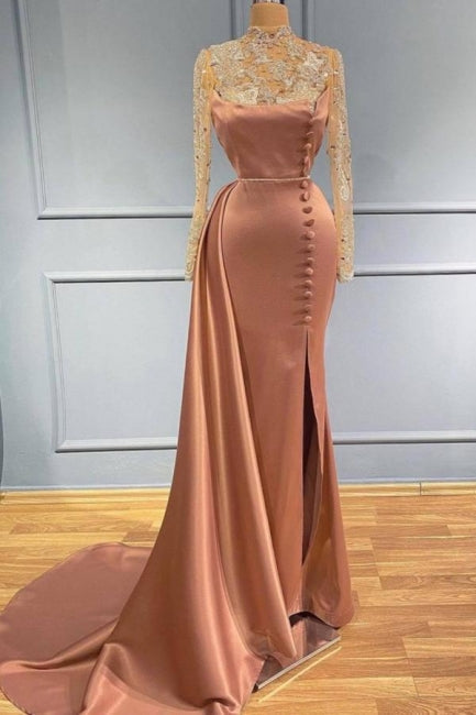 Beautiful evening dresses long with lace sleeves - Prom Dresses - DINIBLO 