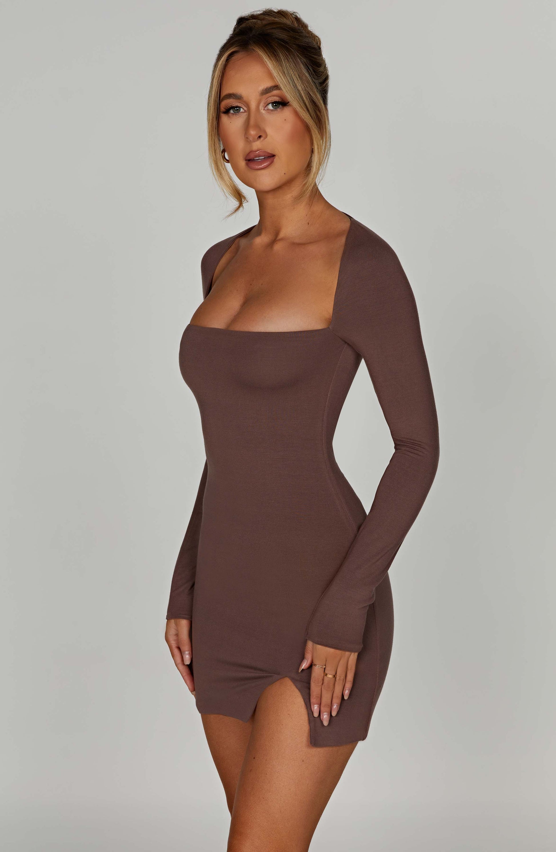 Brylee Mini Dress - Chocolate - Dress - DINIBLO 