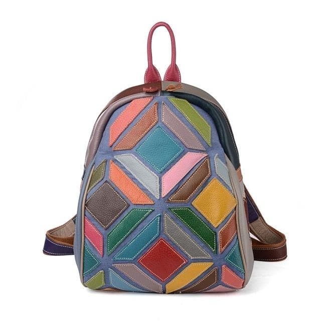 Genuine Leather Colorful Backpack -  - DINIBLO 