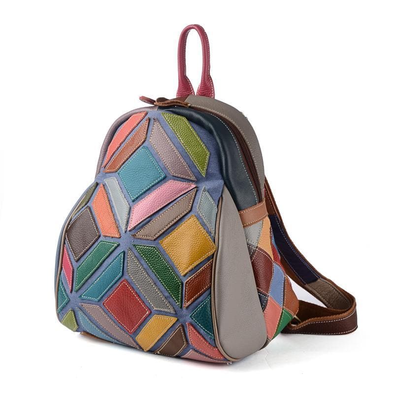 Genuine Leather Colorful Backpack -  - DINIBLO 