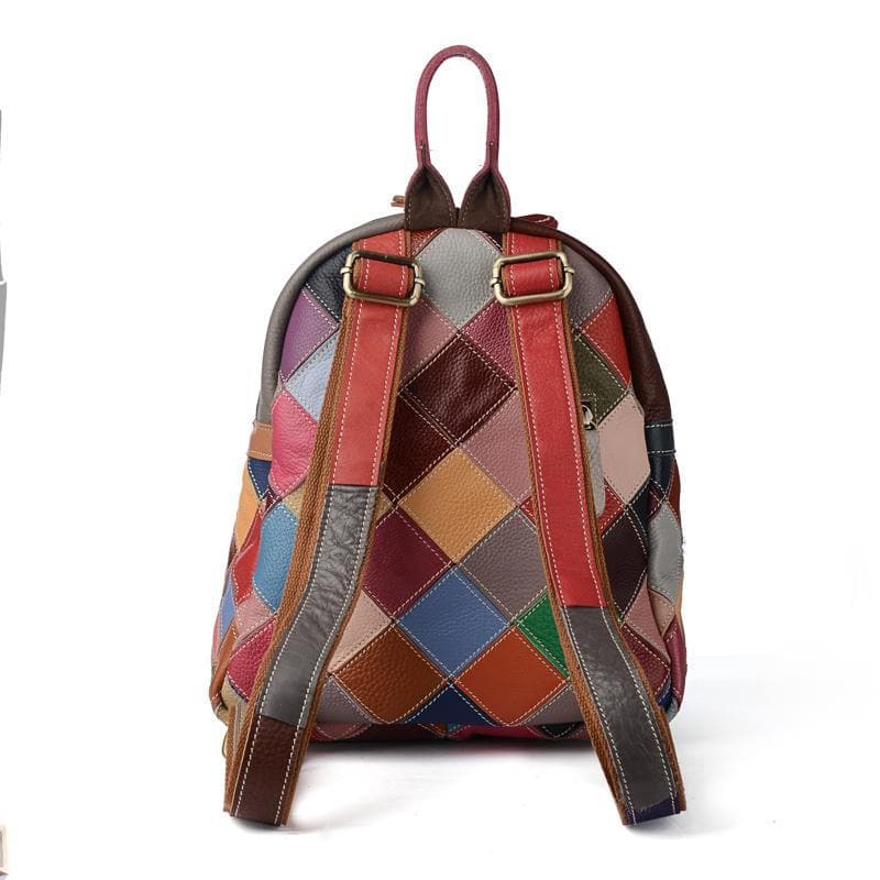 Genuine Leather Colorful Backpack -  - DINIBLO 