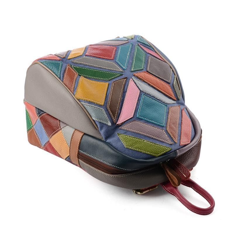 Genuine Leather Colorful Backpack -  - DINIBLO 