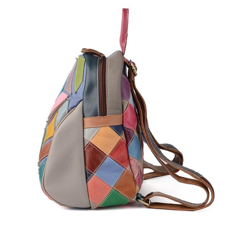 Genuine Leather Colorful Backpack -  - DINIBLO 