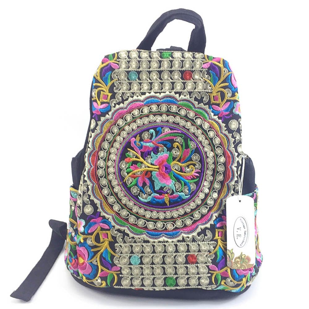 Tibet Mandala Embroidered Backpack -  - DINIBLO 