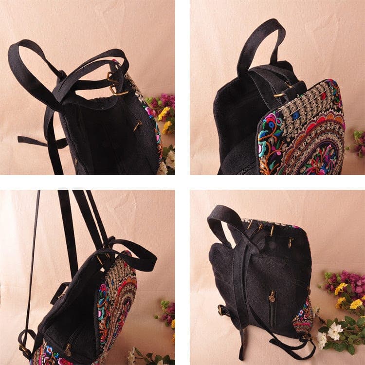 Tibet Mandala Embroidered Backpack -  - DINIBLO 