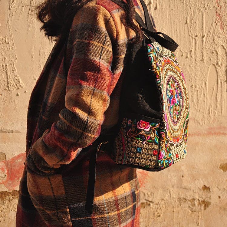 Tibet Mandala Embroidered Backpack -  - DINIBLO 