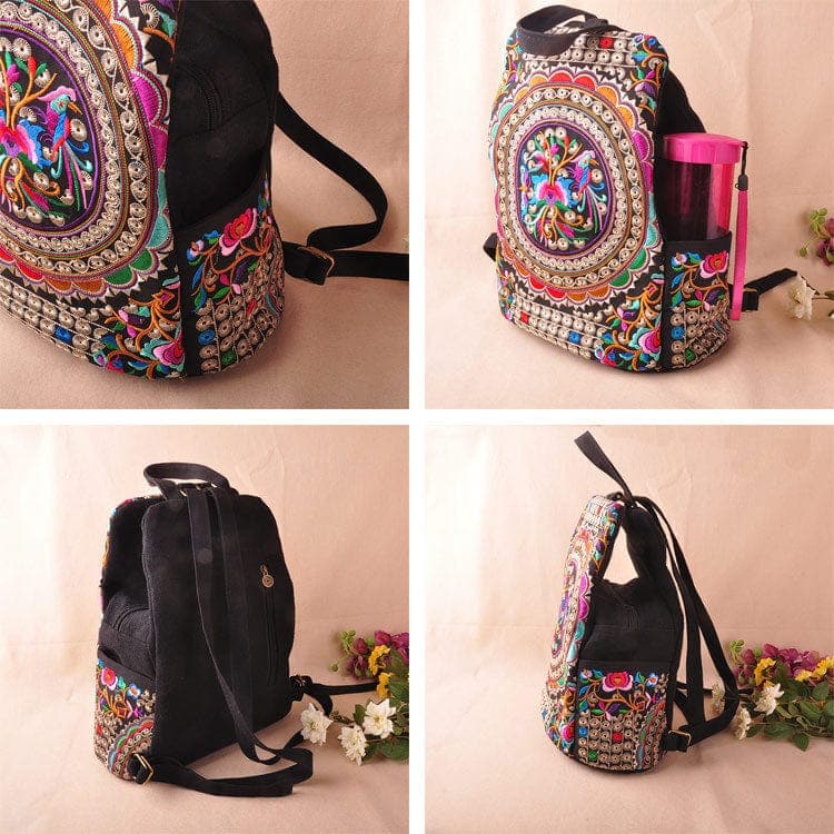 Tibet Mandala Embroidered Backpack -  - DINIBLO 