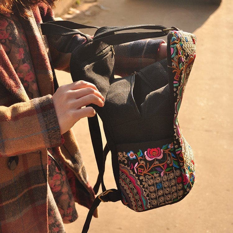 Tibet Mandala Embroidered Backpack -  - DINIBLO 