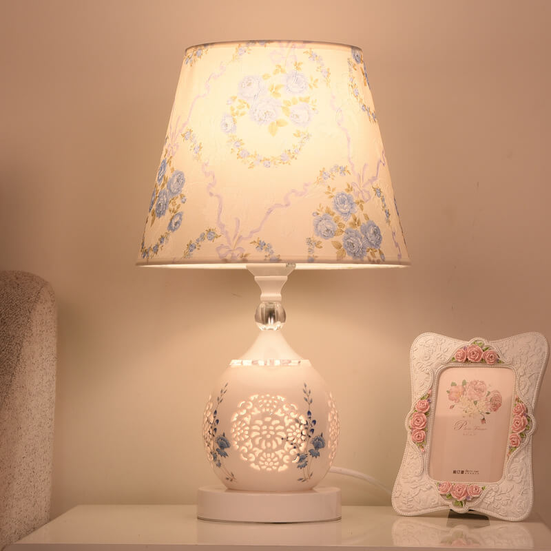 Blue And White Porcelain Ceramic Table Lamp - Table Lamp - DINIBLO 