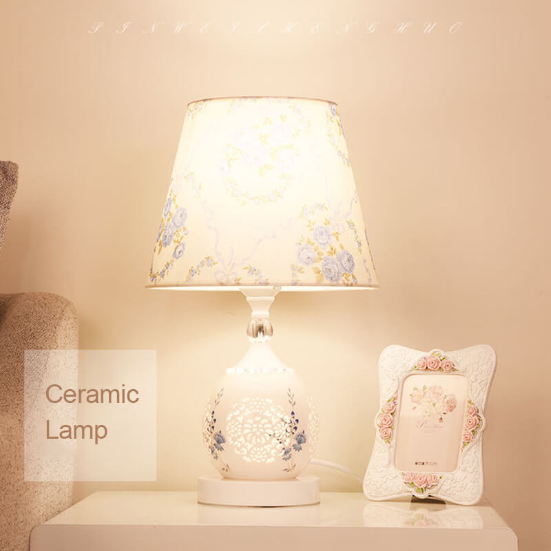 Blue And White Porcelain Ceramic Table Lamp - Table Lamp - DINIBLO 