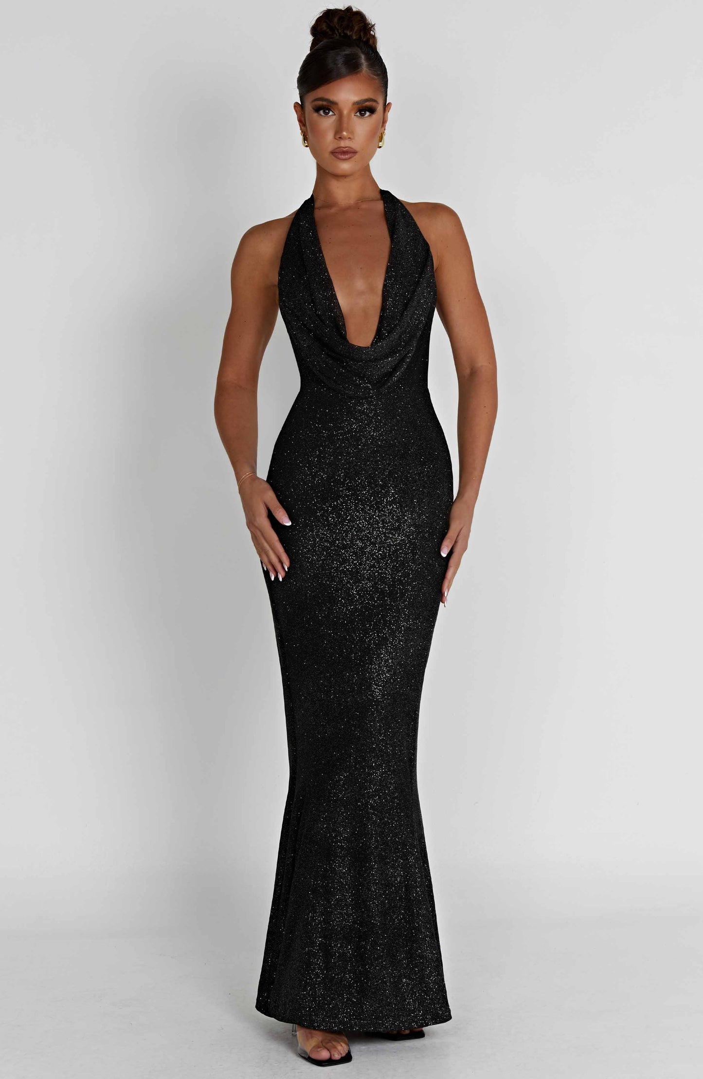 Chrishelle Maxi Dress - Black Sparkle - Dress - DINIBLO 