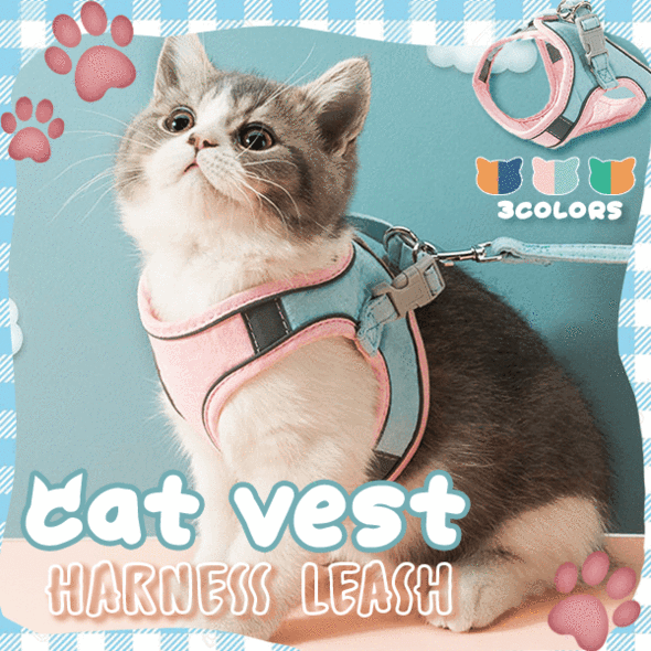 Cat Vest Harness Leash Set - Pet Collars & Harnesses - DINIBLO 