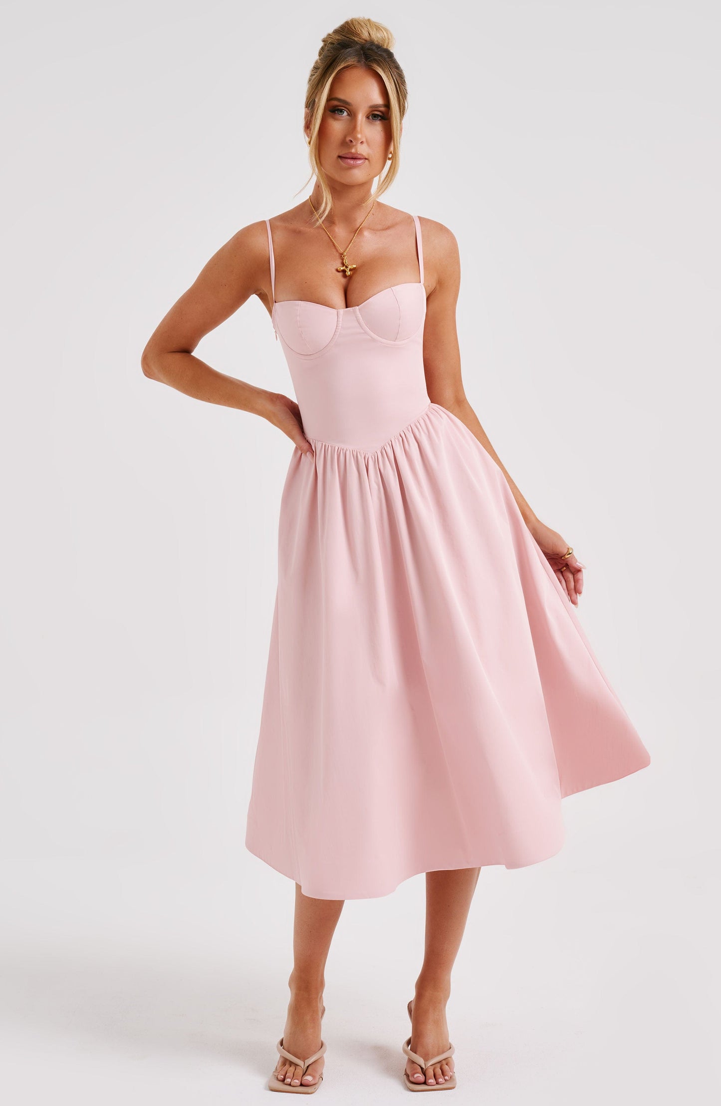 Daisey Midi Dress - Blush - Dress - DINIBLO 